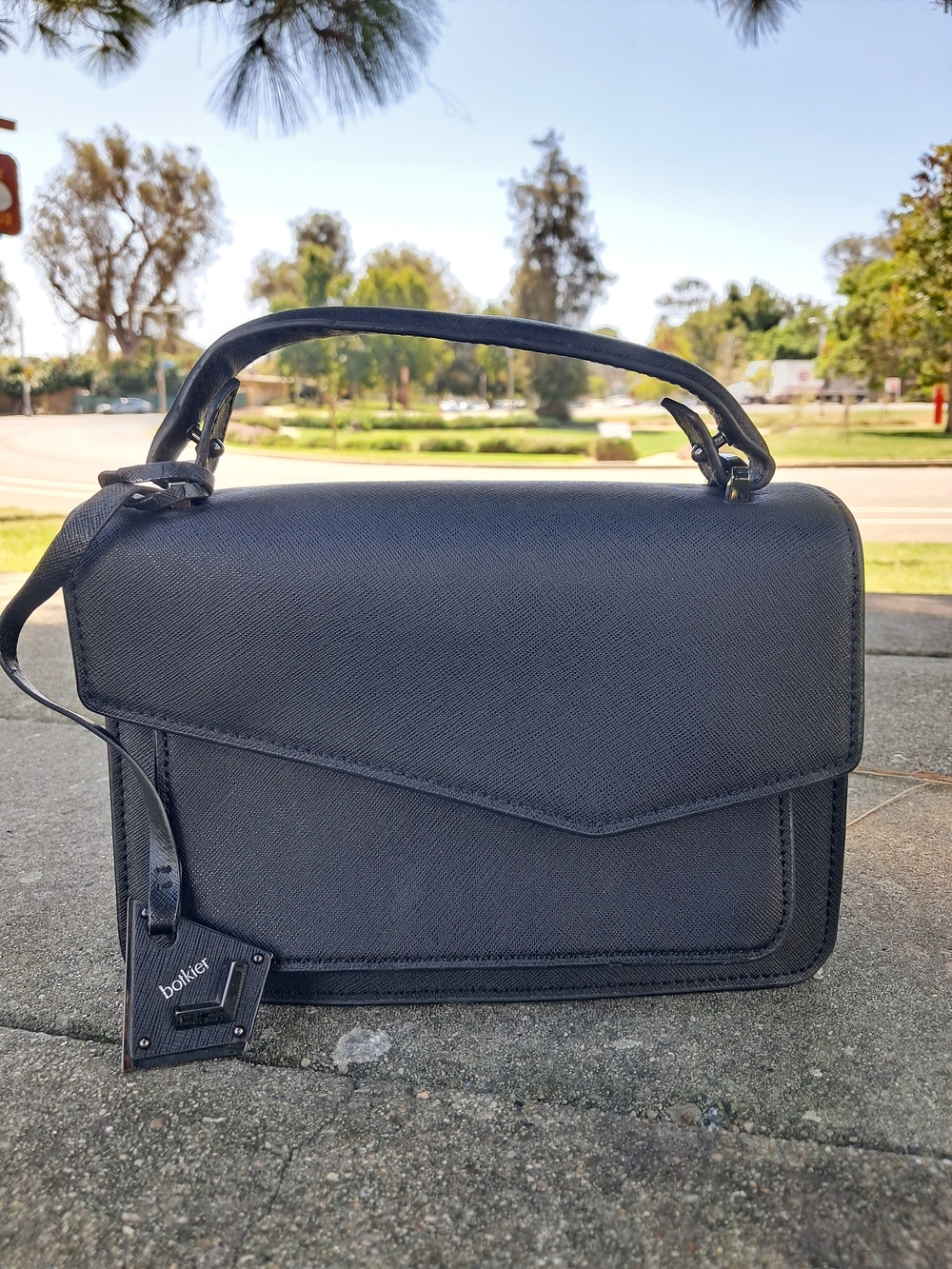 Botkier Black Structured Top-Handle Satchel